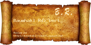 Baumhakl Róbert névjegykártya
